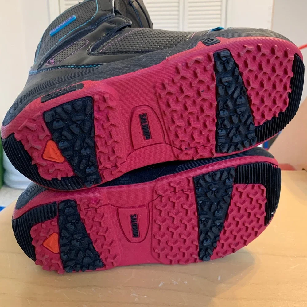 Salomon Pearl Womens Snowboard Boots US‎ Sz 5 Black Sure Lock Auto Fit Contagrip